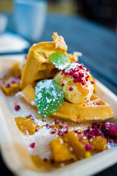 Våffla med topping